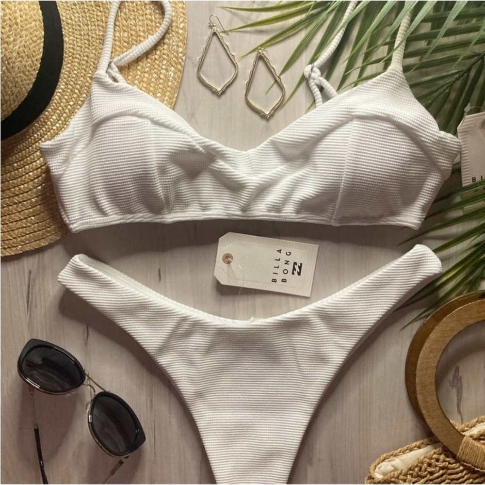 Billabong 🤍 White Tanlines Bikini Set 🫧🏝🌊🏄🏼‍♀️🌺